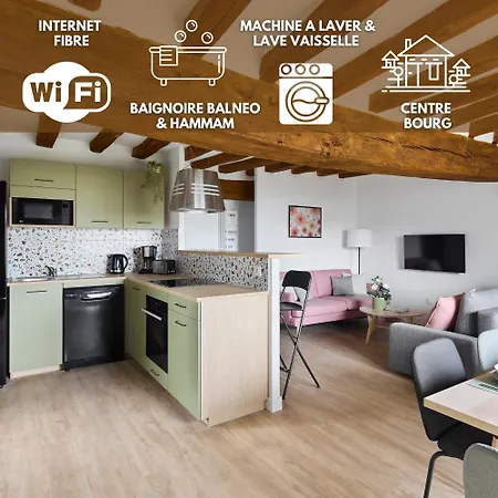 Holiday home Charmante Maison - Le Coeur Des Hommes - Wifi, Balneo, Hammam
